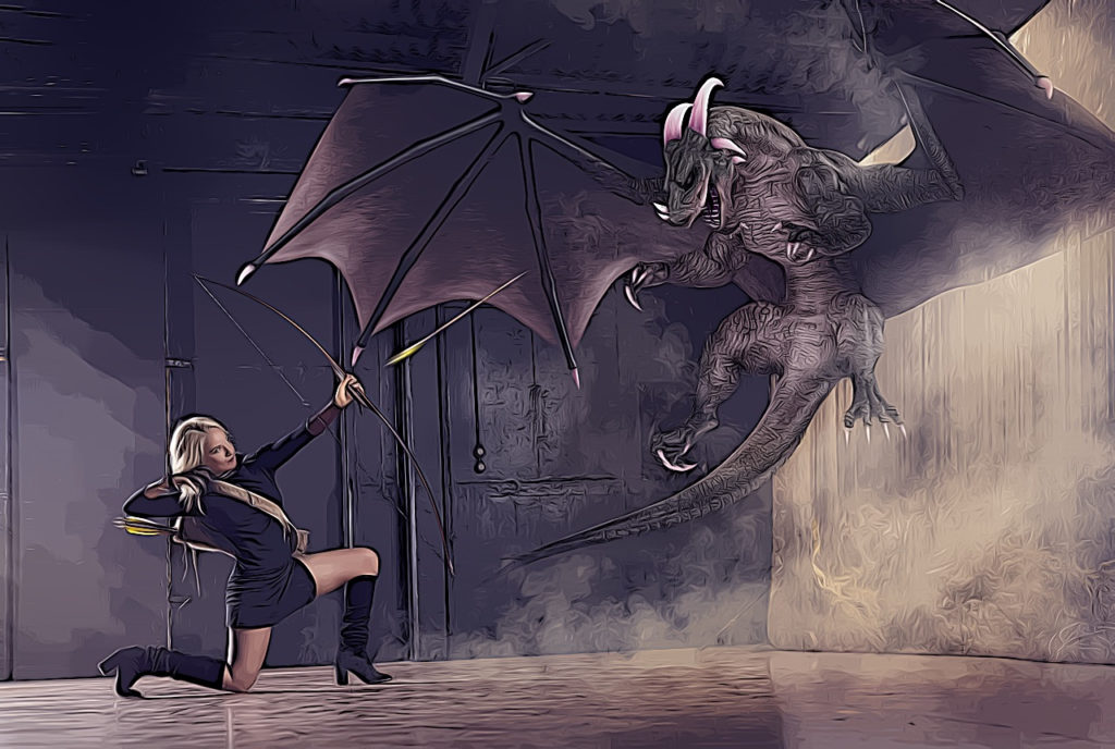 Un dragon et une femme